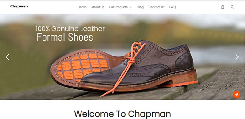 shoes ecommerce website on wordpress